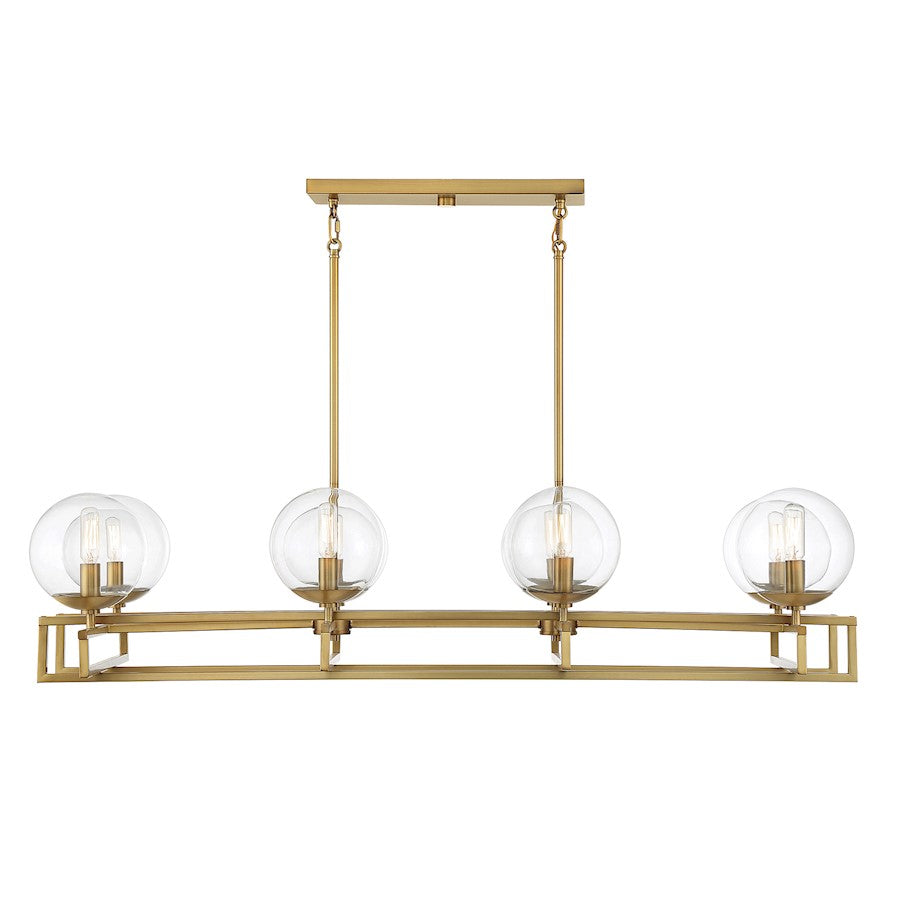 8 Light Linear Chandelier