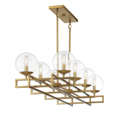 8 Light Linear Chandelier