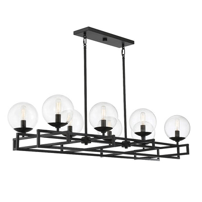 8 Light Linear Chandelier