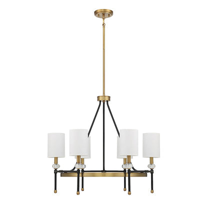 6 Light 24" Chandelier, Black