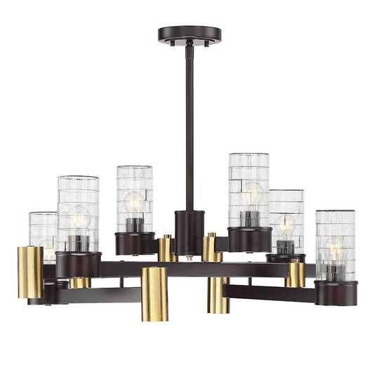 10 Light Chandelier, English Bronze