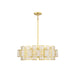 Savoy House Portia 5 Light Chandelier, True Gold/Strie Piastra - 1-2031-5-261