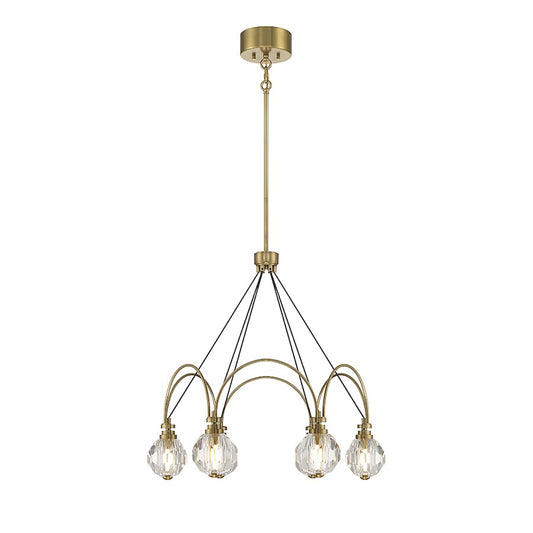 Savoy House Burnham 6 Light LED Chandelier, Warm Brass - 1-2202-6-322