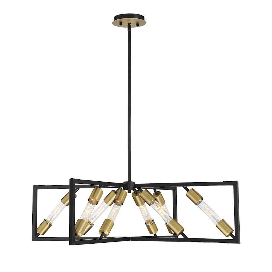 8 Light Chandelier, English Bronze