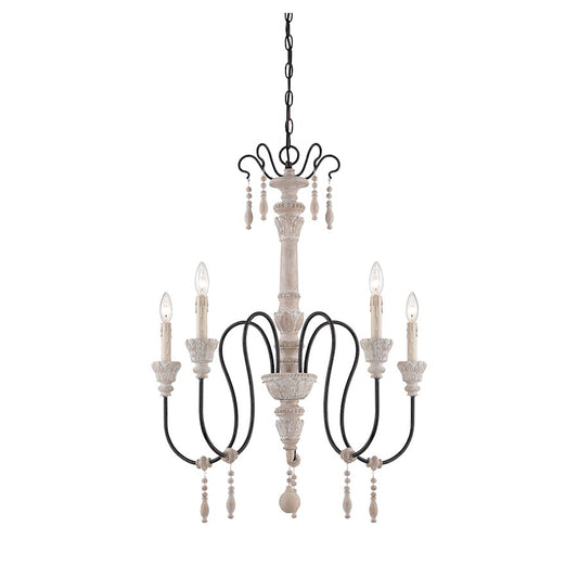 Ashland Chandelier White Washed Driftwood