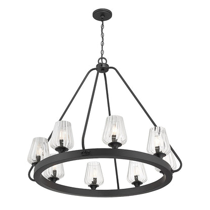 4-Light Chandelier, Matte Black