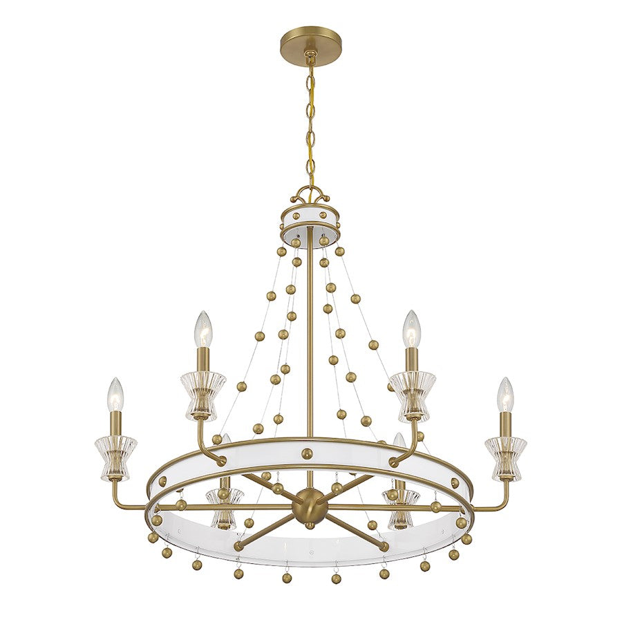 6 Light Chandelier, Black