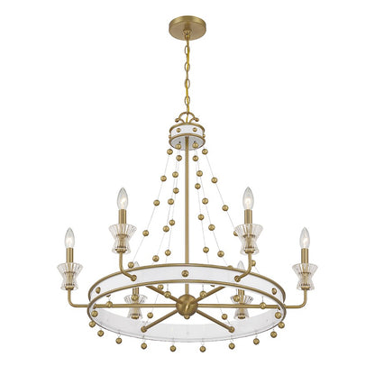 6 Light Chandelier, Black