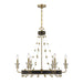 Savoy House Iris 6 Light Chandelier, Black/Warm Brass Accents - 1-3804-6-143