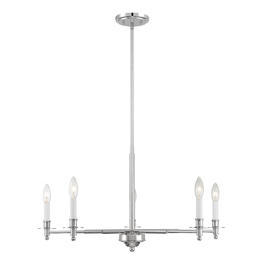 Essentials Jasmine 5 Light Chandelier, Polished Nickel - 1-4410-5-109