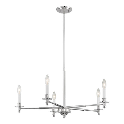 5-Light Chandelier, Matte Black