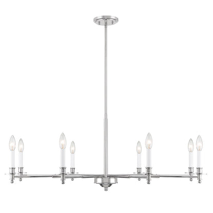 Essentials Jasmine 8 Light Chandelier, Polished Nickel - 1-4412-8-109