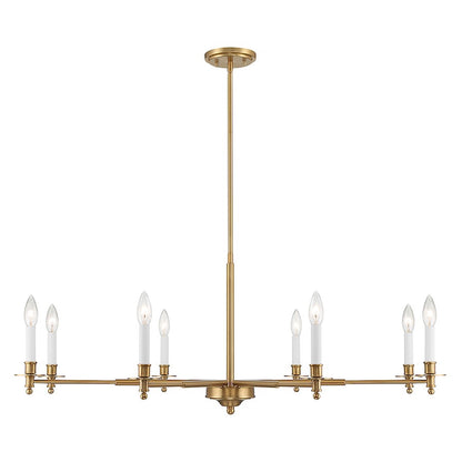 Essentials Jasmine 8 Light Chandelier, Warm Brass - 1-4412-8-322