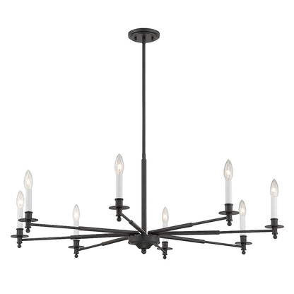 5-Light Chandelier, Matte Black