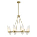 Savoy House Nouvel 8 Light Chandelier, Brass/Handmade Strie - 1-5502-8-322