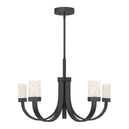 Savoy House Kahn 6 Light LED Chandelier, Matte Black/Water - 1-6620-6-89