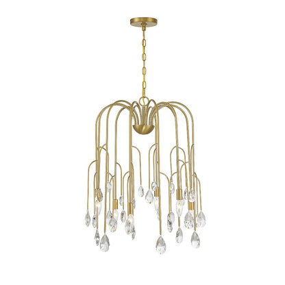 Savoy House Anholt 6 Light Chandelier, Noble Brass - 1-6686-6-127