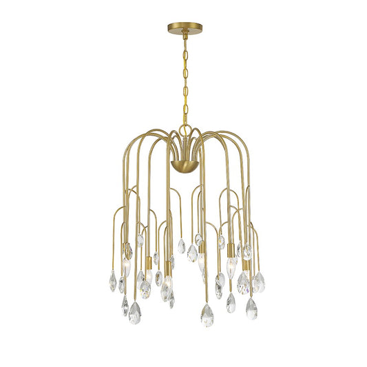 Savoy House Anholt 6 Light Chandelier, Noble Brass - 1-6686-6-127