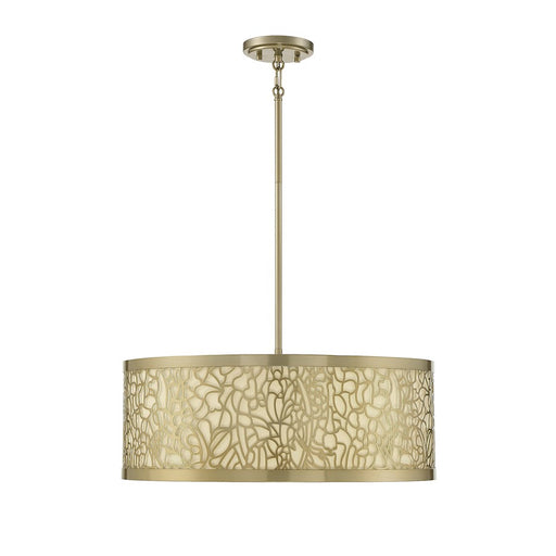 Savoy House New Haven 4 Light Pendant, New Burnished Brass - 1-7500-4-171
