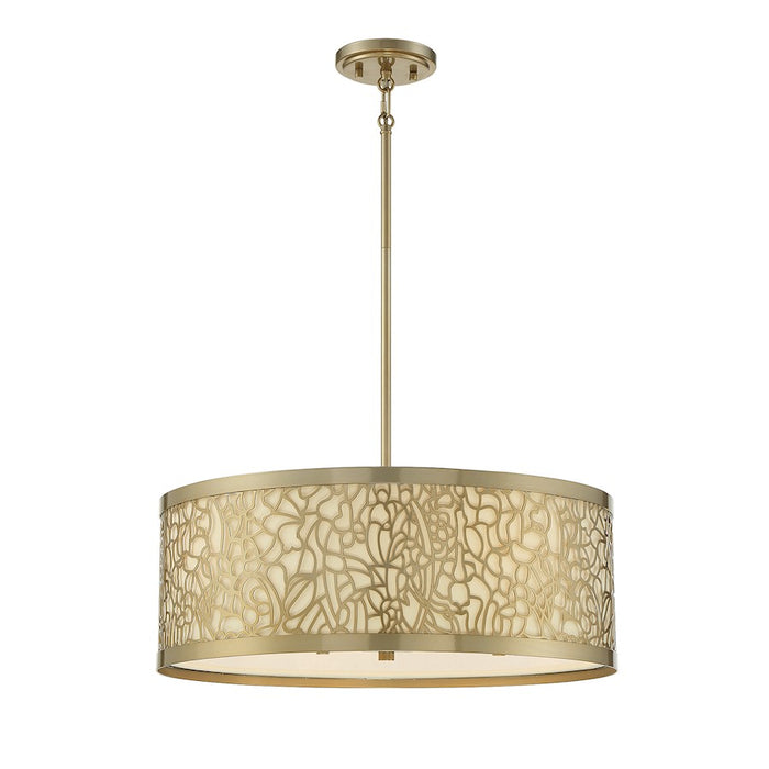 Savoy House New Haven 4 Light Pendant, New Burnished Brass