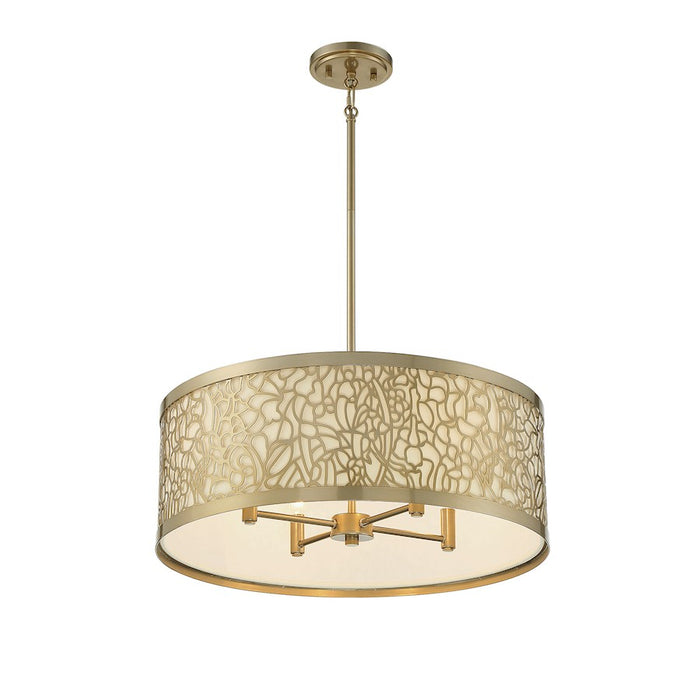Savoy House New Haven 4 Light Pendant, New Burnished Brass