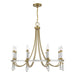 Savoy House Mayfair 8 Light Chandelier, Warm Brass/Chrome - 1-7718-8-195