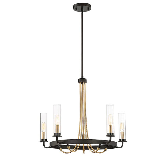 5 Light Chandelier, Vintage Black