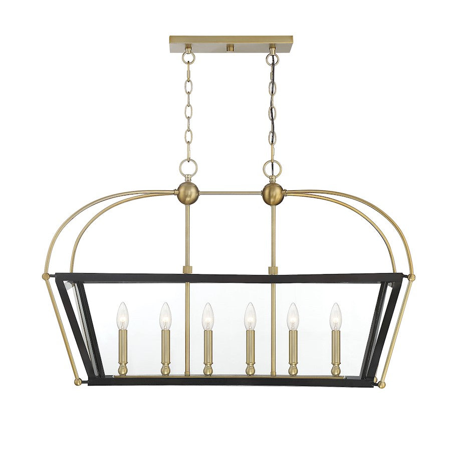 6 Light Linear Chandelier