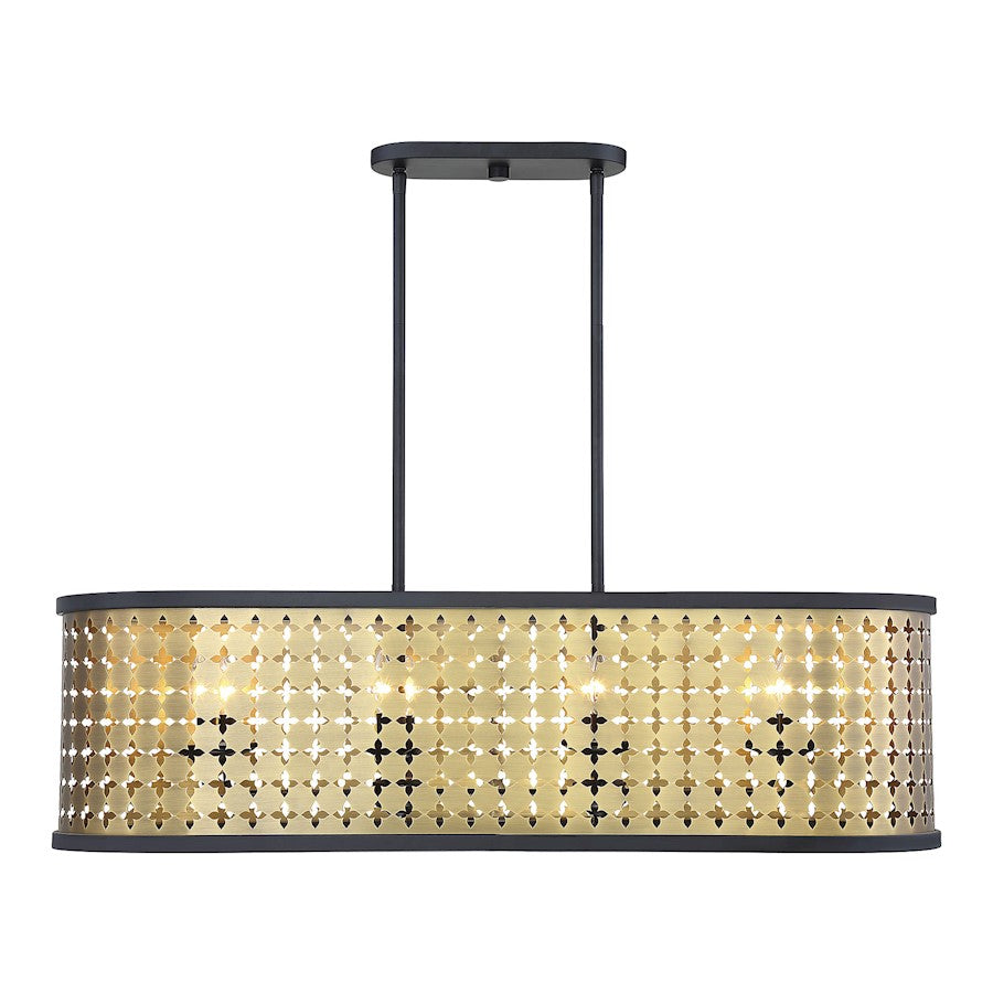 8 Light Linear Chandelier, Castillo