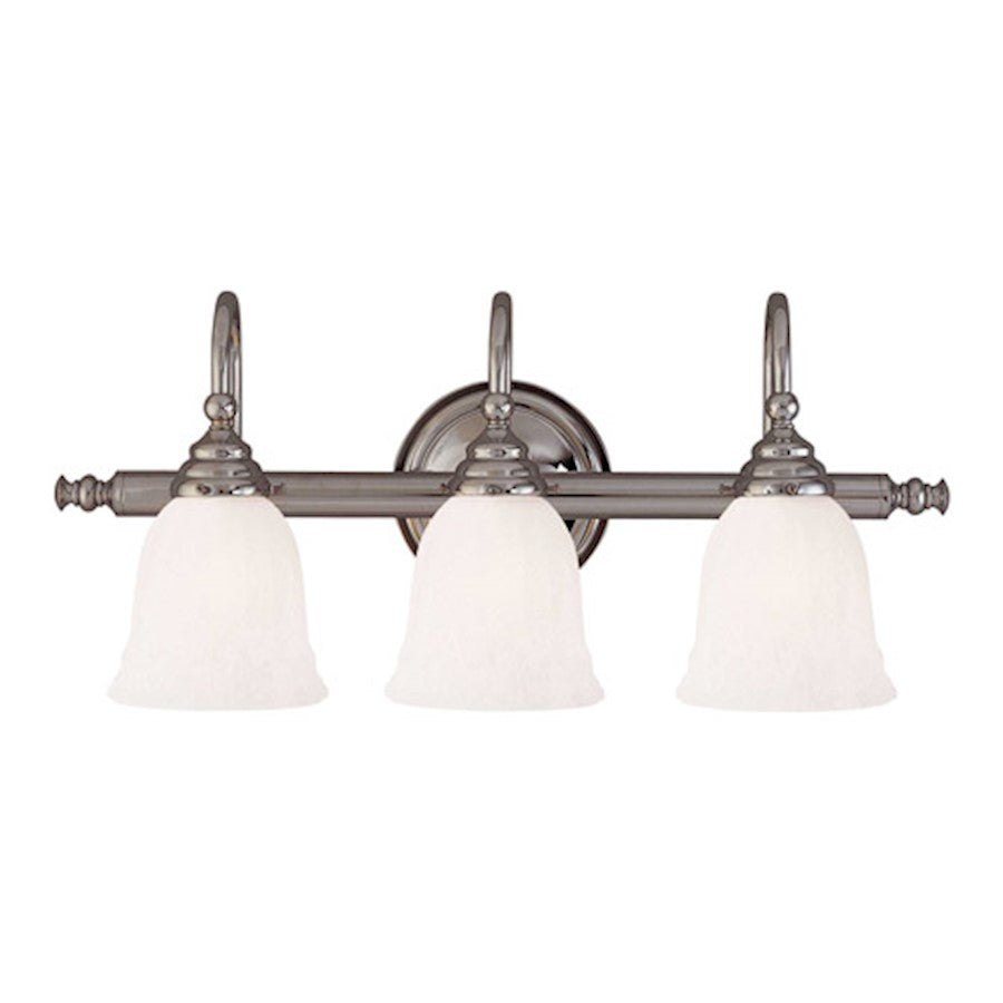 Savoy House Brunswick 3 Light Bath Bar, Chrome - 1062-3CH