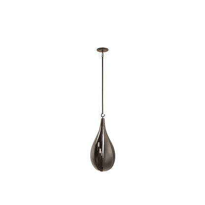 5 Light Pendant, Black Cashmere