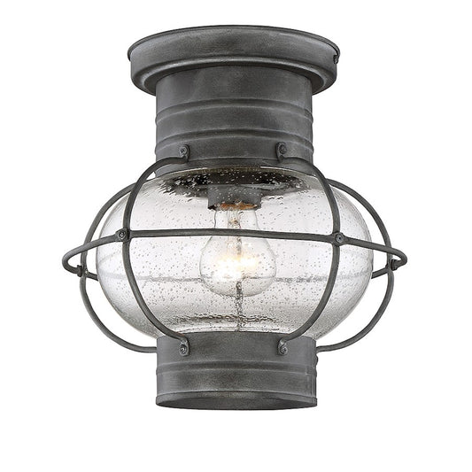 Savoy House Enfield 1 Light Flush Mount, Oxidized Black