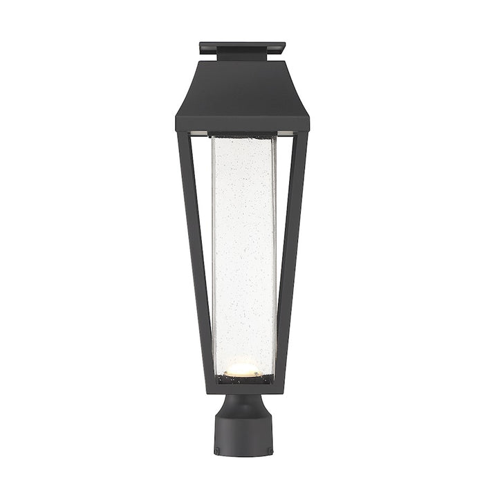 Savoy House Brookline LED Outdoor Post Lantern, Matte Black/Clear