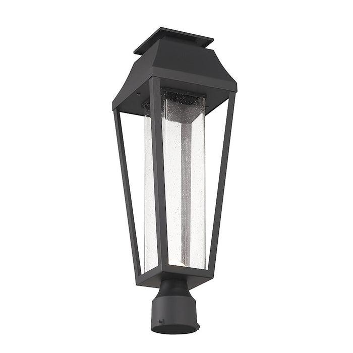 Savoy House Brookline LED Outdoor Post Lantern, Matte Black/Clear