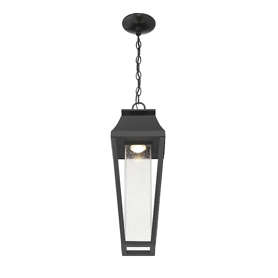 Savoy House Brookline LED Outdoor Hanging Lantern, Matte Black/Clear