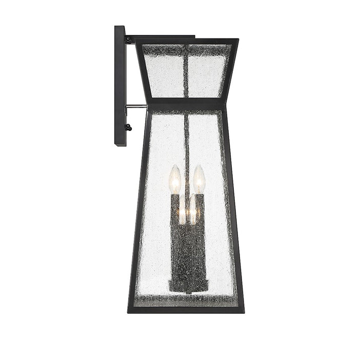 Savoy House Millford Outdoor Wall Lantern, Matte Black/Clear