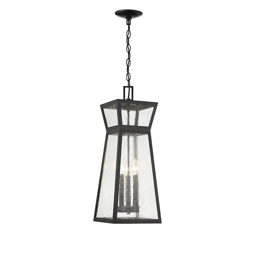 Savoy House Millford 3 Light Outdoor Hanging Lantern, Black/Clear - 5-638-BK