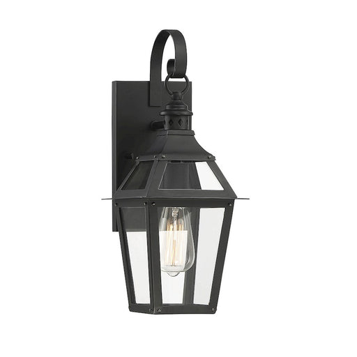 Savoy House Jackson 1 Light Small Outdoor Sconce, Black/Gold - 5-720-153