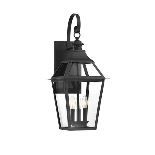 Savoy House Jackson 3 Light Outdoor Sconce, Black/Gold Highlighted - 5-722-153
