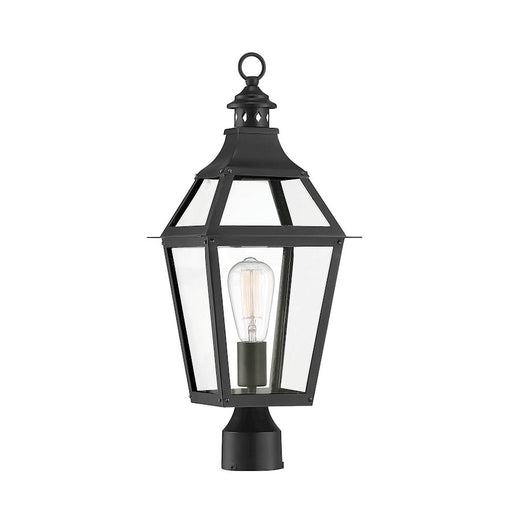Savoy House Jackson 1 Light Outdoor Post Lantern, Black/Gold - 5-724-153