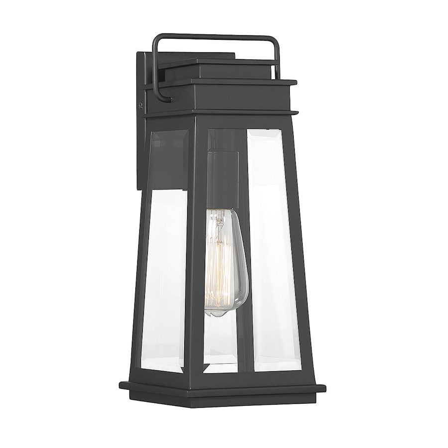 Savoy House Boone 1 Light 15" Outdoor Wall Lantern, Black/Clear - 5-812-BK