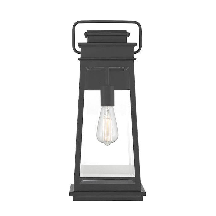 Savoy House Boone 1 Light Outdoor Wall Lantern, Black/Clear