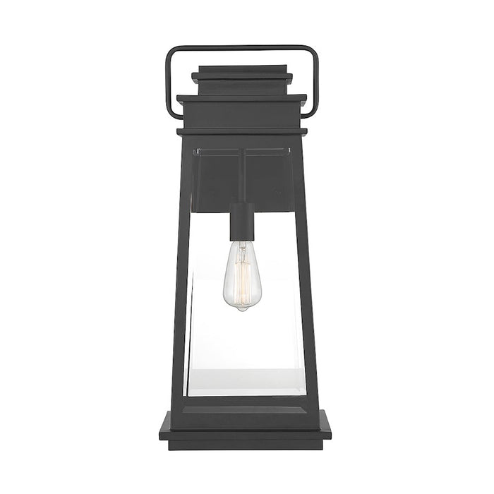 Savoy House Boone 1 Light Outdoor Wall Lantern, Black/Clear