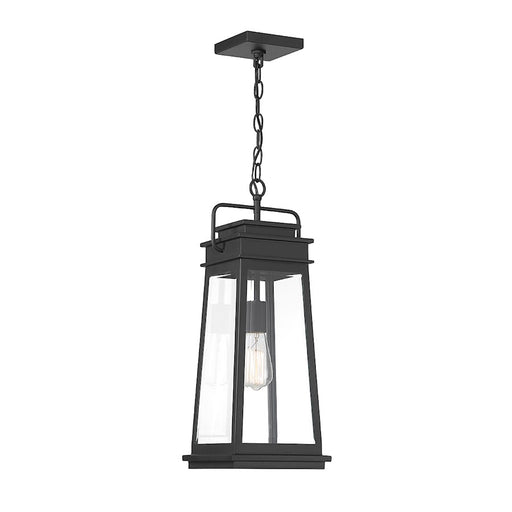 Savoy House Boone 1 Light Outdoor Hanging Lantern, Black/Clear - 5-816-BK