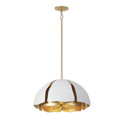 Savoy House Brewster 5-Light Pendant, Cavalier Gold/Royal White - 7-1399-5-14