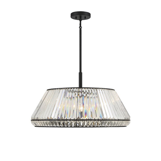 Savoy House Pyramid 6 Light Pendant, Matte Black - 7-1610-6-89