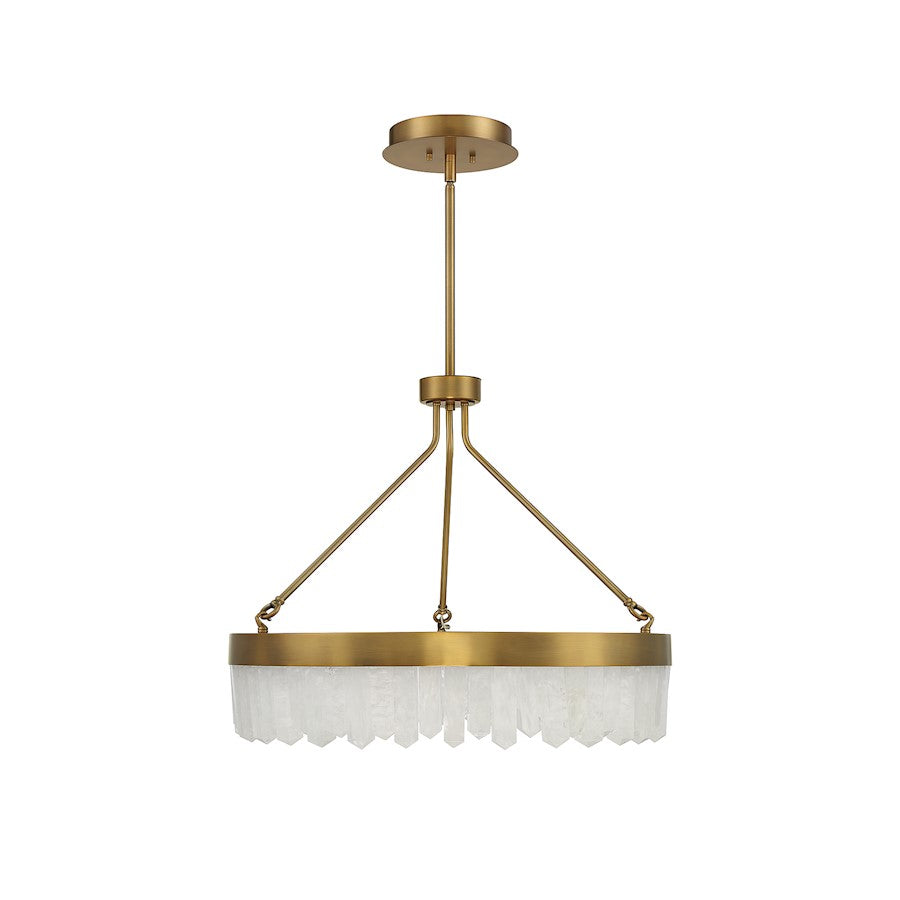 1 Light Pendant, Brass/Natural