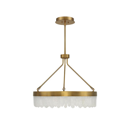 1 Light Pendant, Brass/Natural