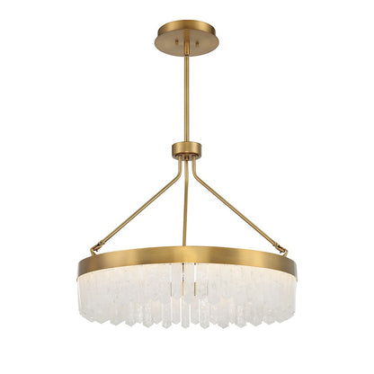 1 Light Pendant, Brass/Natural