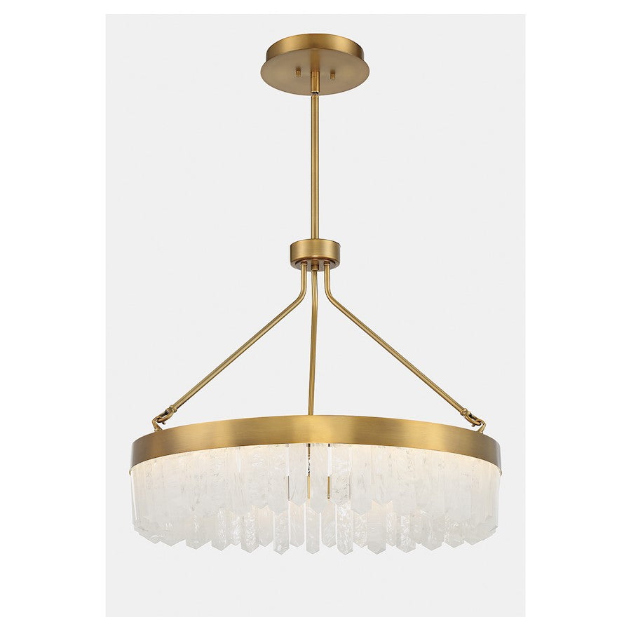 1 Light Pendant, Brass/Natural